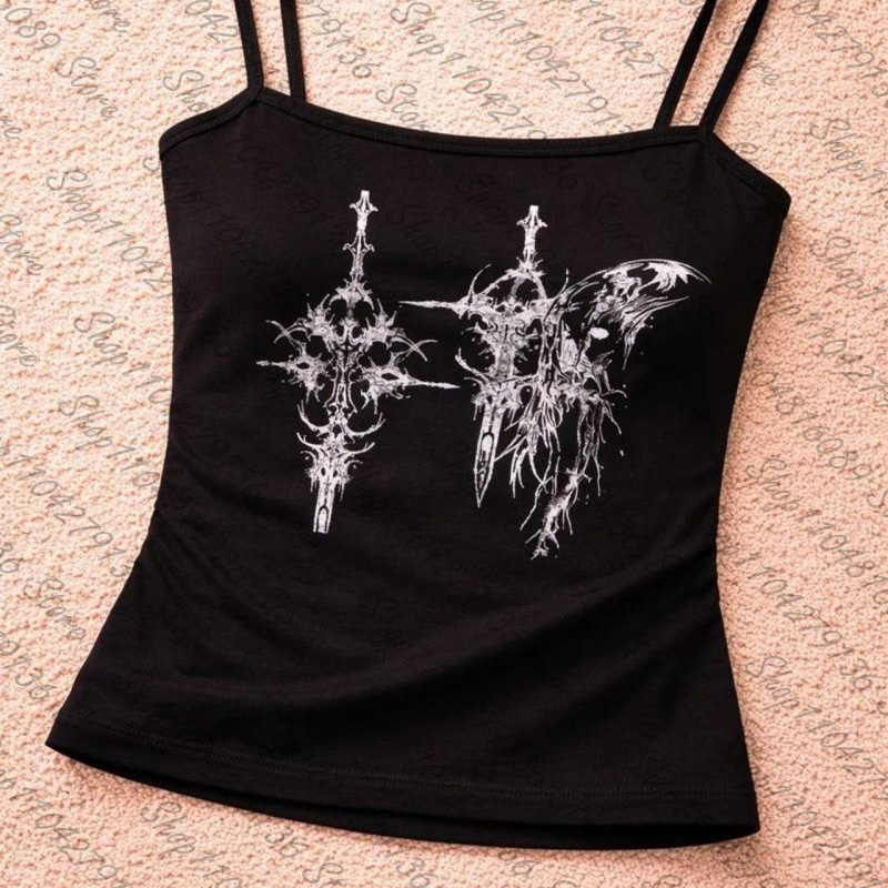 Gothic Women's Corset Tank Top - đánh giá và giá Y2K Graphic Baby Tee Crop