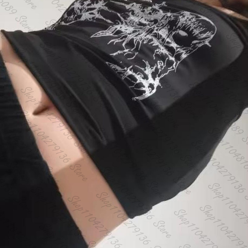 Gothic Women's Corset Tank Top - đánh giá và giá Y2K Graphic Baby Tee Crop