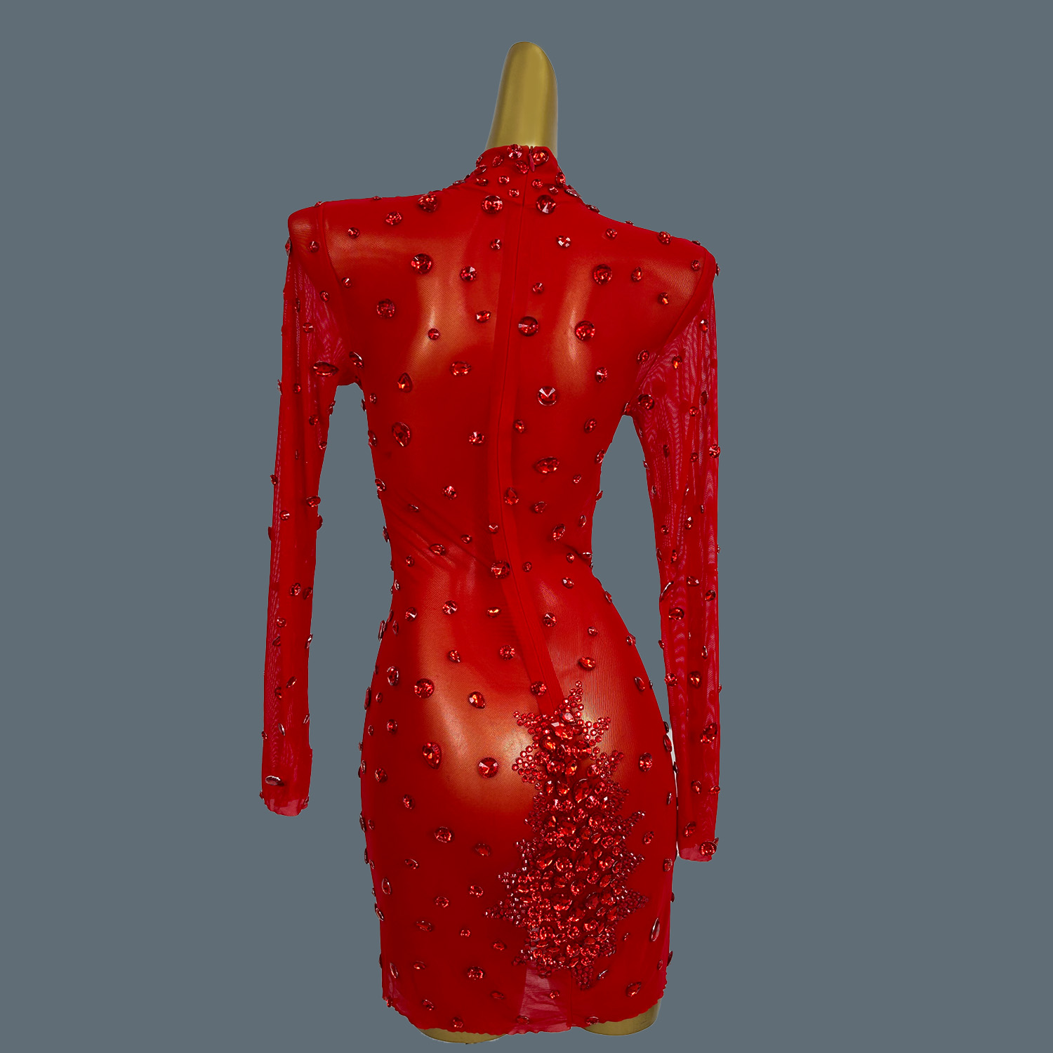 Luxury Sexy Red Rhinestones Sp - đánh giá và giá Sparkly Rhinestone Club Party Dress