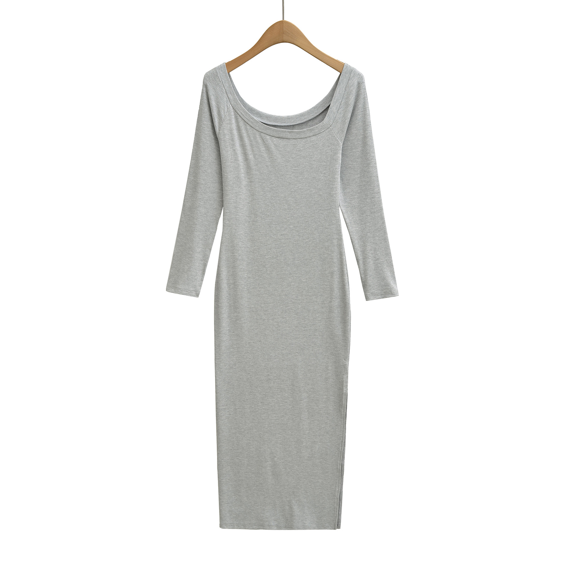 Ribbed Dress For Women Square  - đánh giá và giá Bodycon Long Sleeve Ribbed Dress