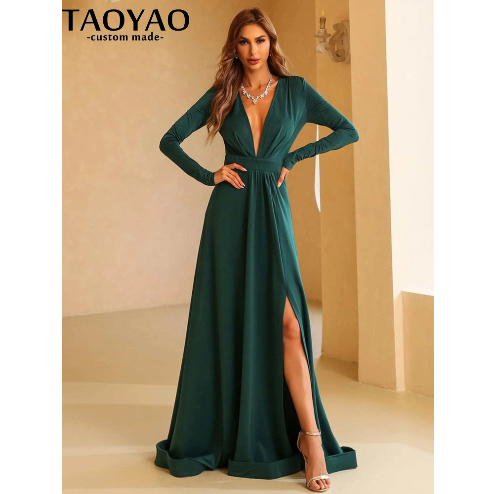 TaoYao Women Evening Dresses C - đánh giá và giá Elegant Satin Evening Gown Split