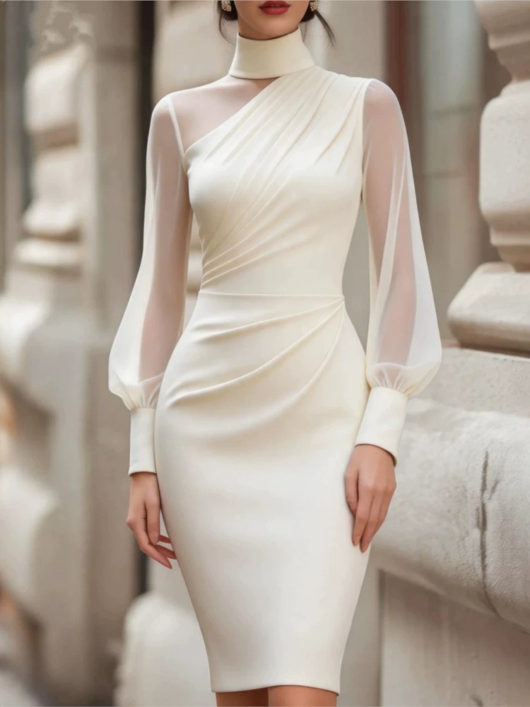 New Fashionable Mesh Sheer Lon - đánh giá và giá Sexy Mesh Sheer Bodycon Dress