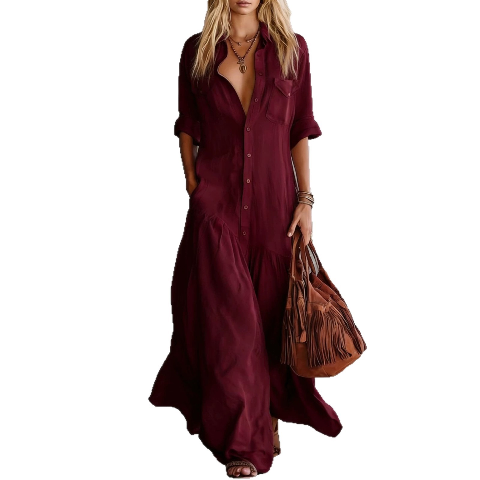 2026 Women's Summer Cotton Lin - đánh giá và giá Casual Loose Linen Shirt Dress