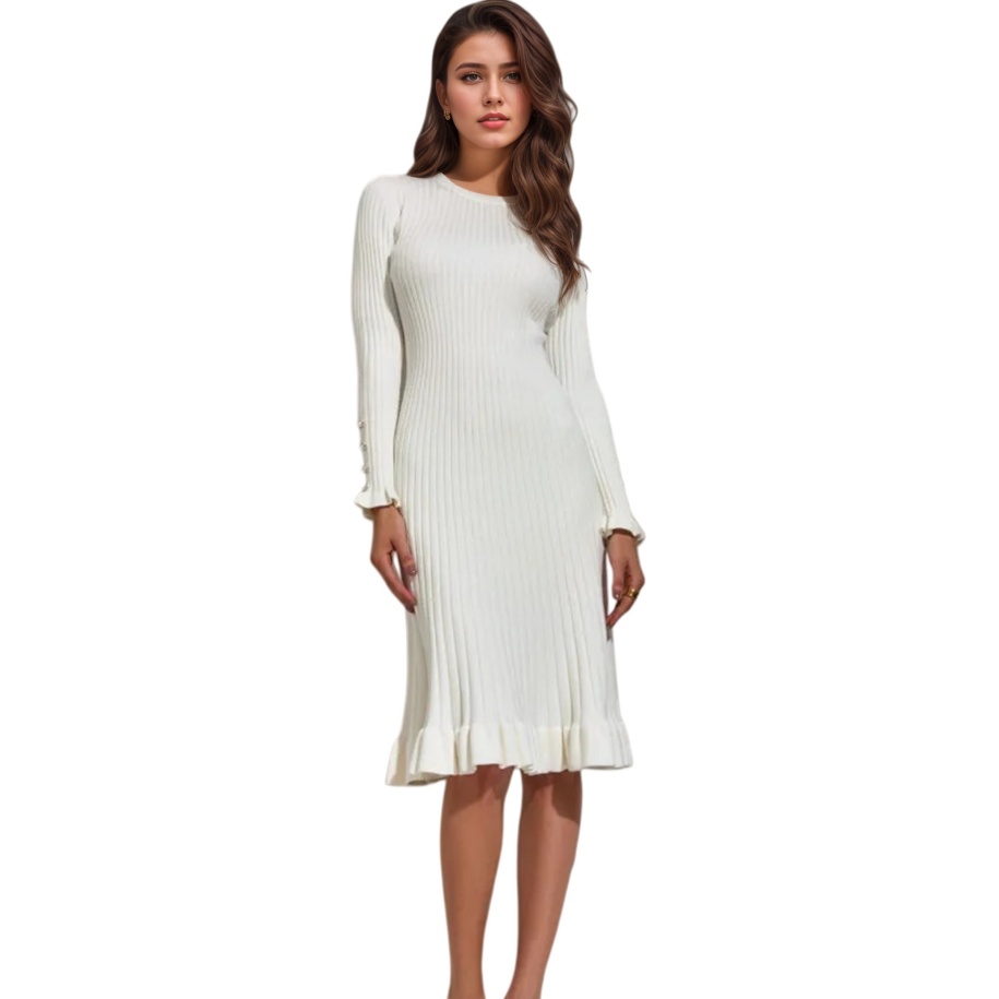 Women's Ribbed Knit Long Sleev - đánh giá và giá Bodycon Long Sleeve Ribbed Dress
