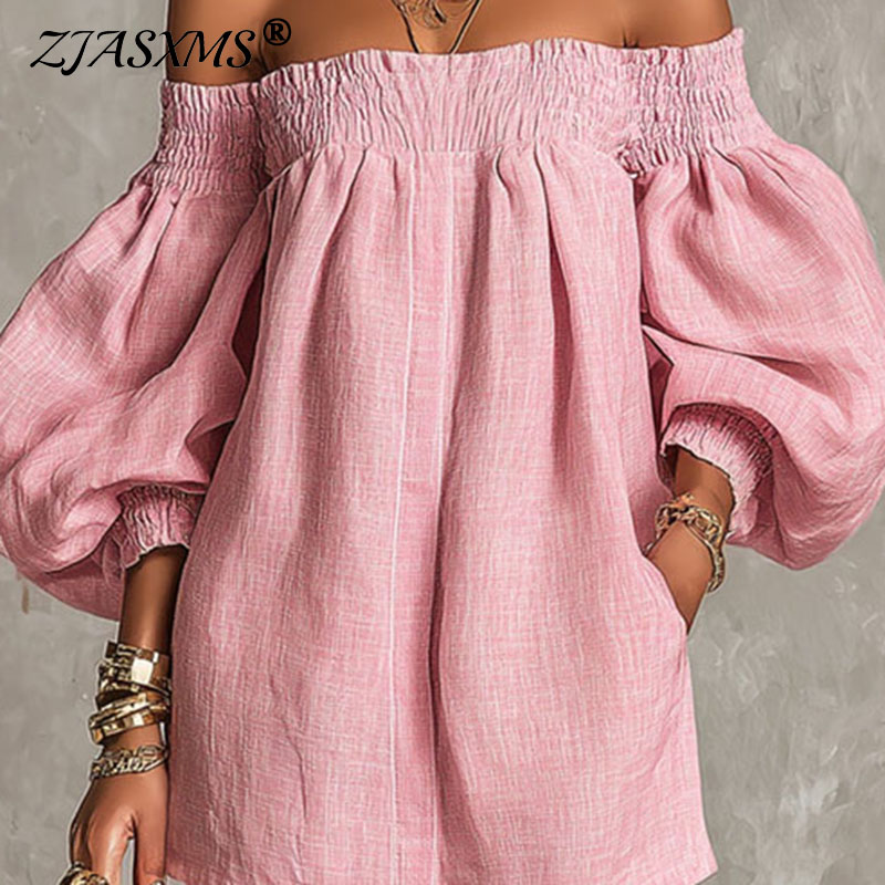 Women's Solid Off Shoulder New - đánh giá và giá Off Shoulder Puff Sleeve Sundress