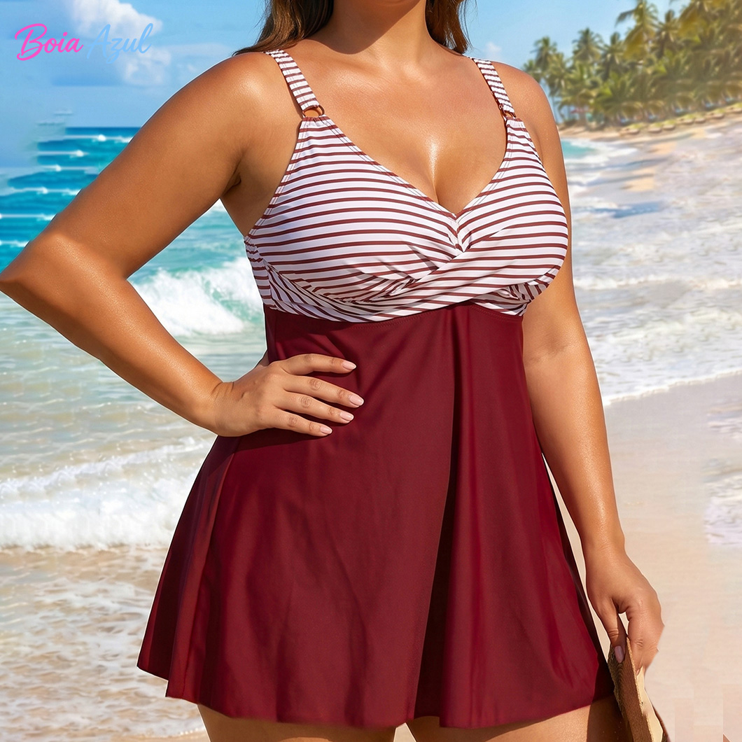 Big size color-blocked striped - đánh giá và giá Skirts
