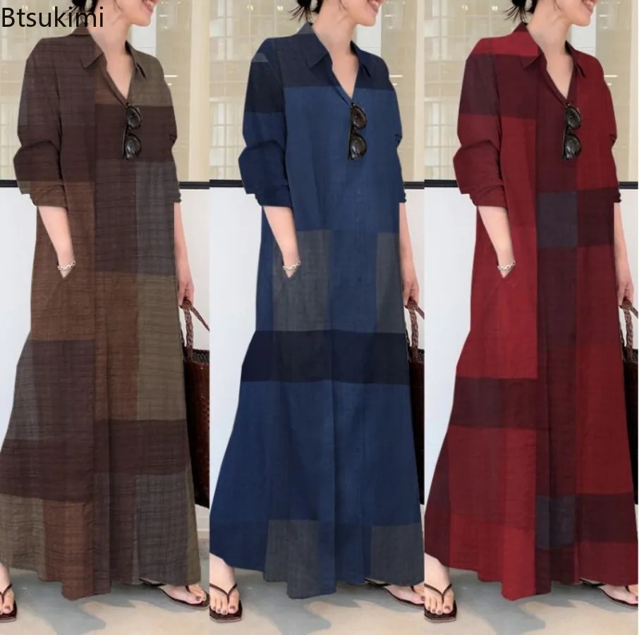 Fashion New Shirt Dress Women  - đánh giá và giá Casual Loose Linen Shirt Dress