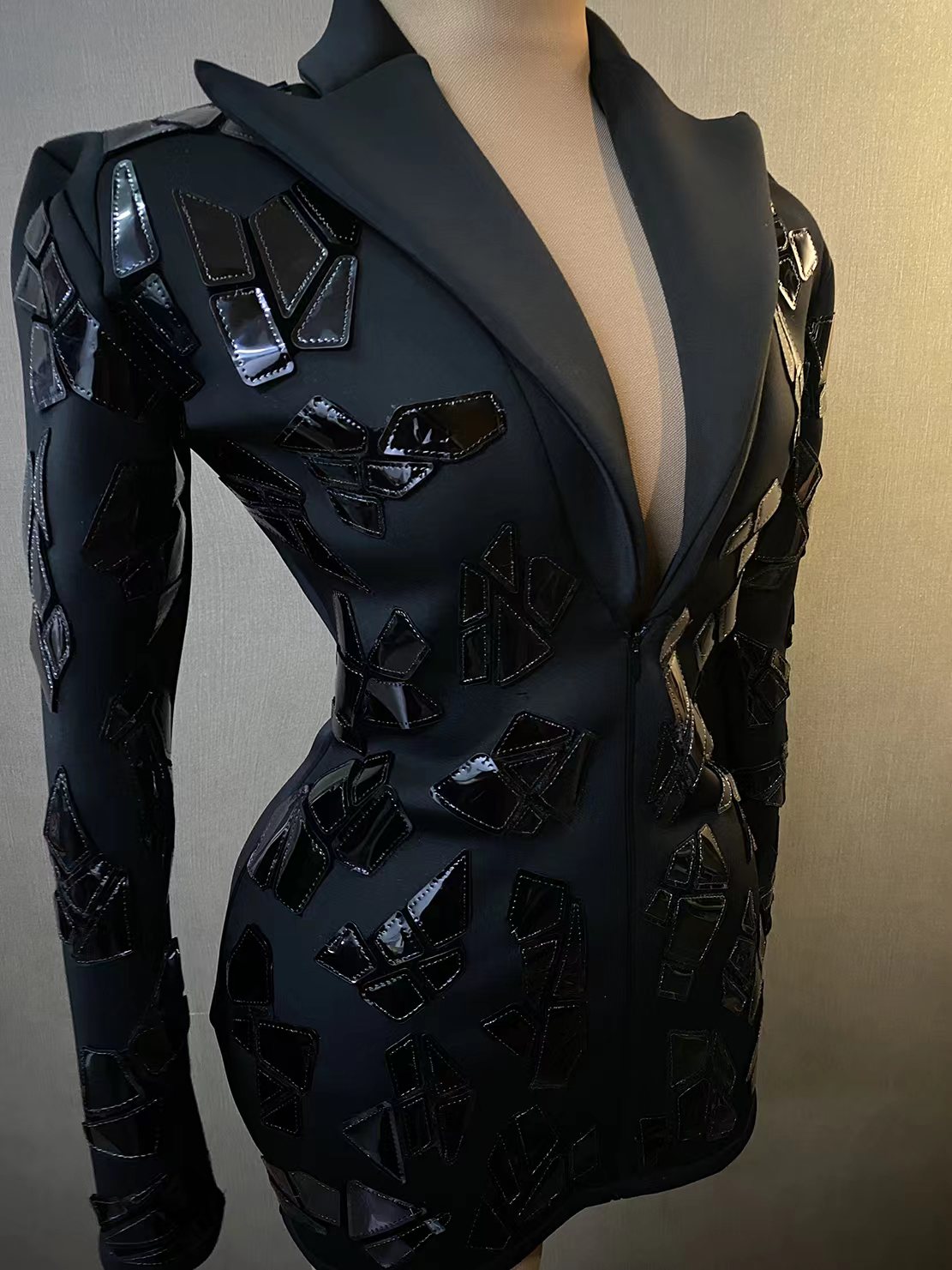 Luxury Women's Black Suit Dres - đánh giá và giá Sparkly Rhinestone Club Party Dress