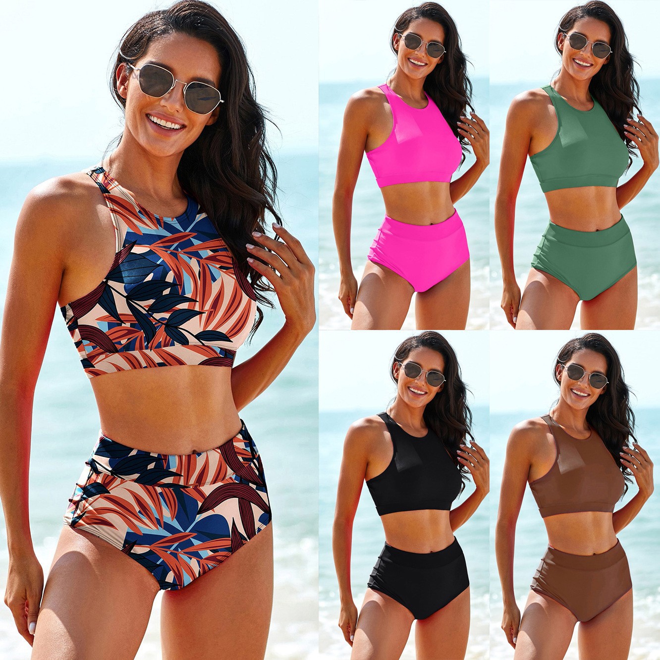 Woman Swimsuits Solid Color Ta - đánh giá và giá Tops