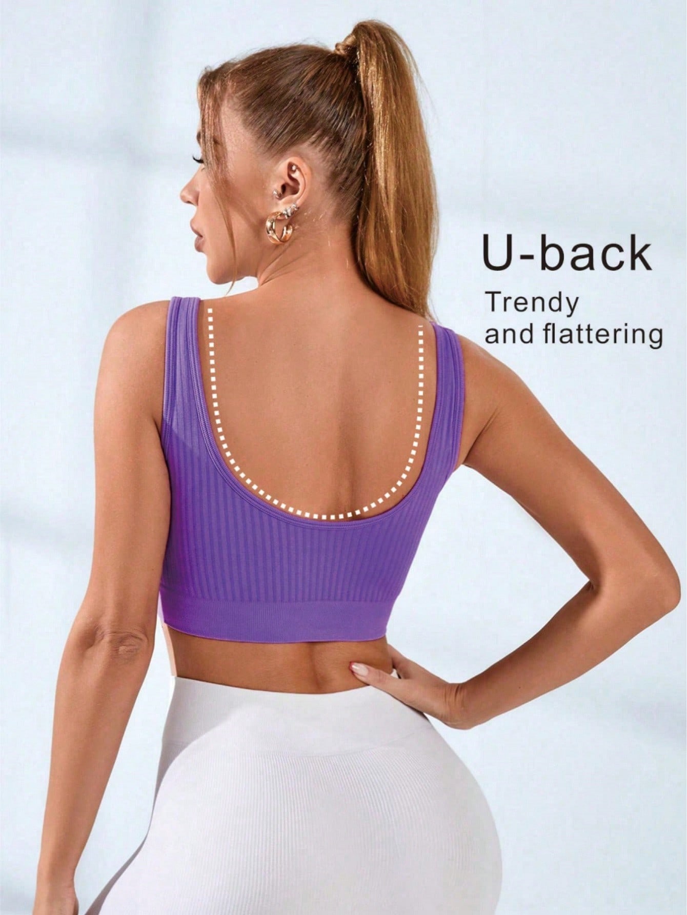 Women's Ribbed U-Neck Sports B - đánh giá và giá Seamless Ribbed Workout Tank Top