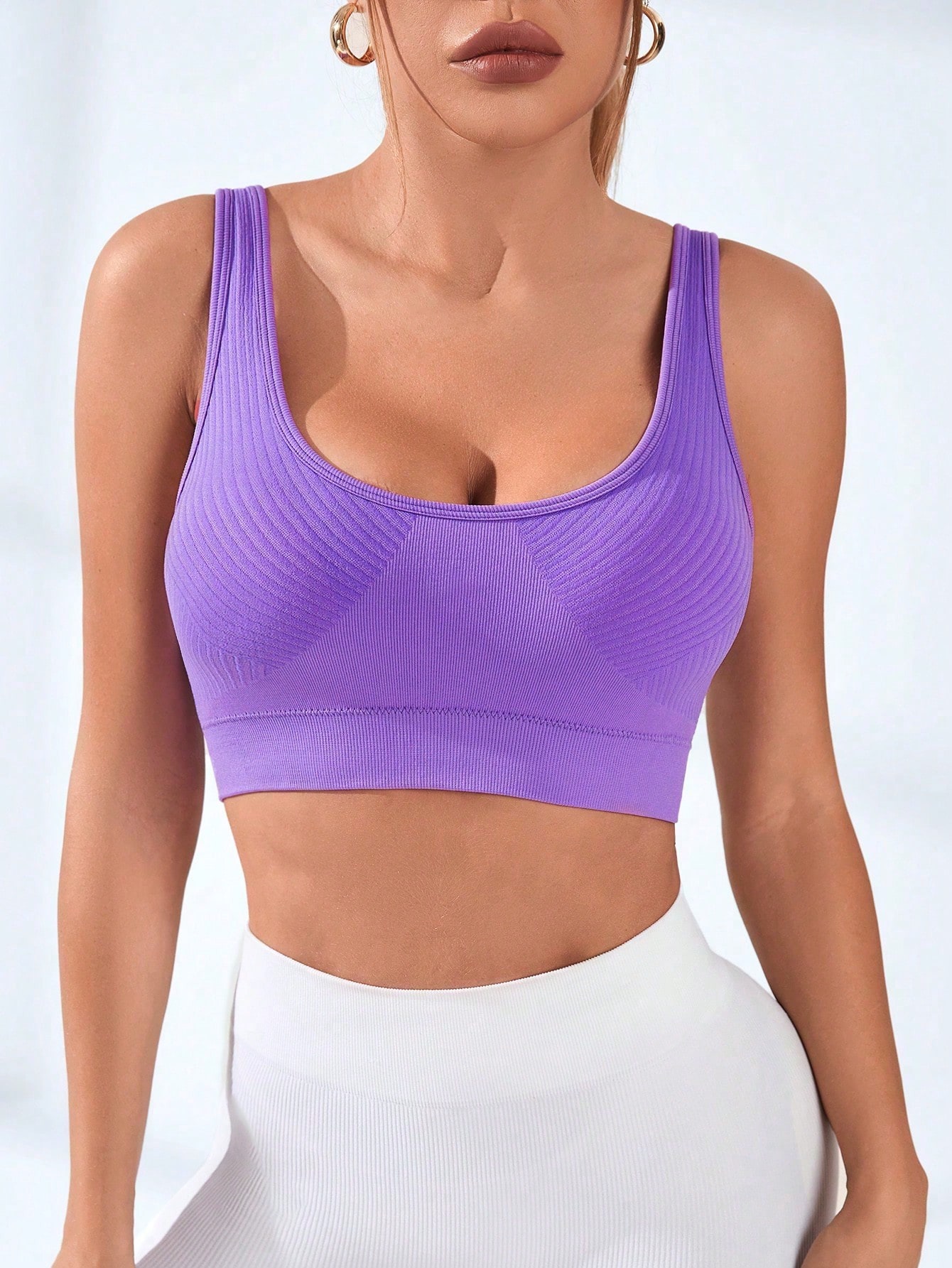 Women's Ribbed U-Neck Sports B - đánh giá và giá Seamless Ribbed Workout Tank Top