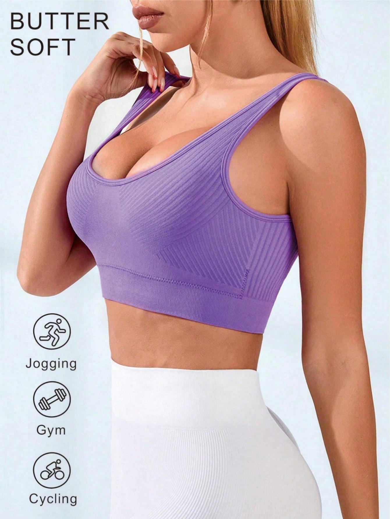 Women's Ribbed U-Neck Sports B - đánh giá và giá Seamless Ribbed Workout Tank Top