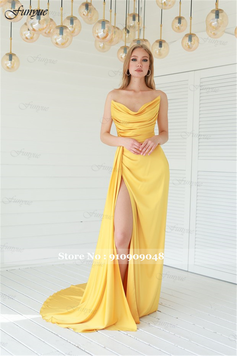 Elegant Off Shoulder Evening D - đánh giá và giá Elegant Satin Evening Gown Split
