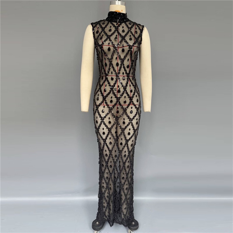 Black Sparkly Sexy Prom Dress  - đánh giá và giá Sexy Mesh Sheer Bodycon Dress