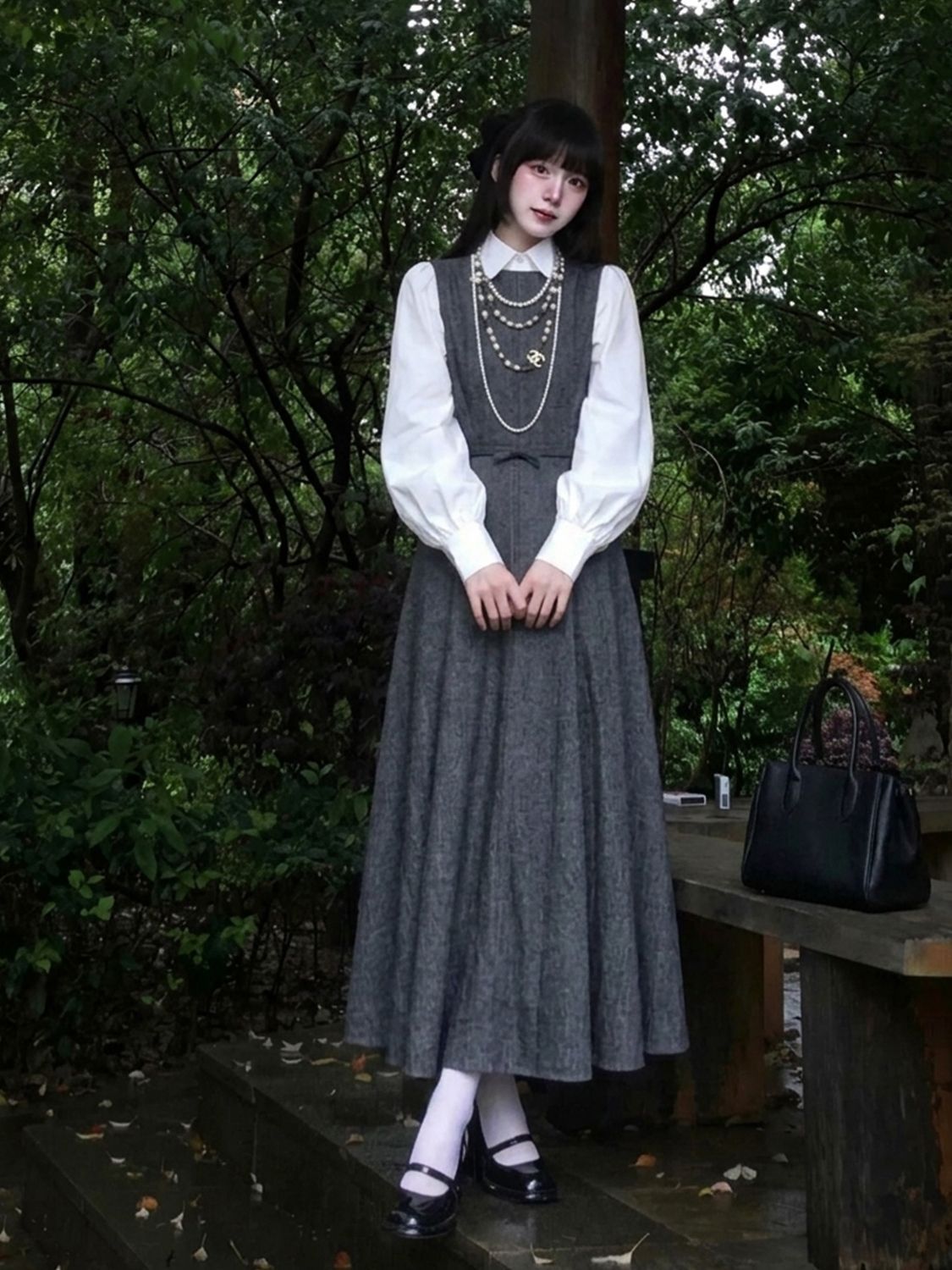 Korean Hepburn Style 2 Piece D - đánh giá và giá Korean Style A Line Shirt Dress