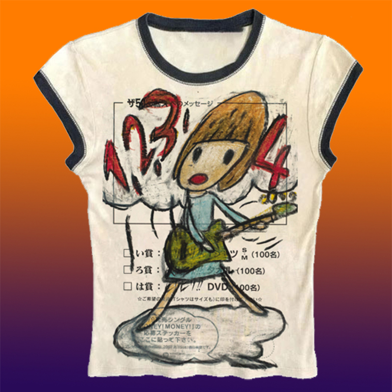 Y2K Korean Popular Clothes Emo - đánh giá và giá Y2K Graphic Baby Tee Crop