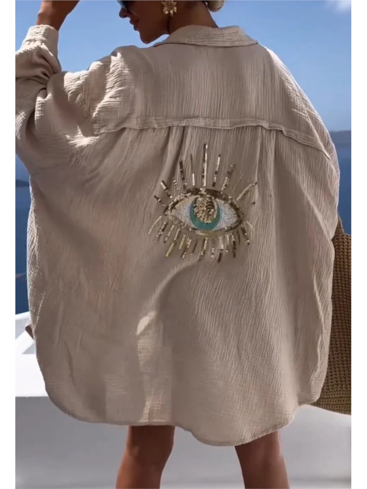 Spring Summer Casual Sequin Ey - đánh giá và giá Casual Loose Linen Shirt Dress