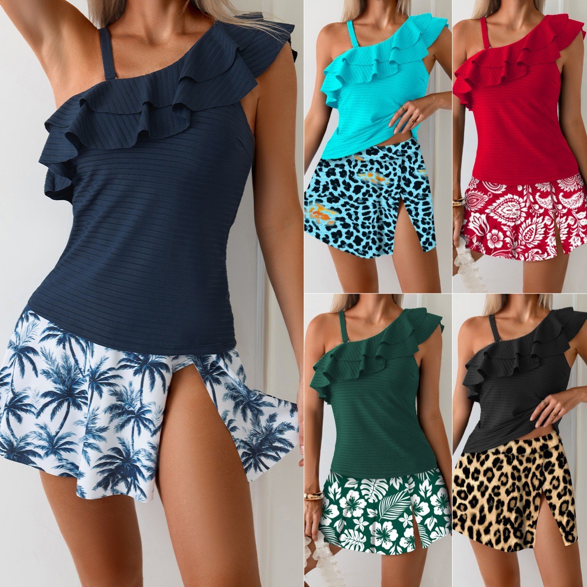 Woman Tankini Swimwear Sleevel - đánh giá và giá Skirts