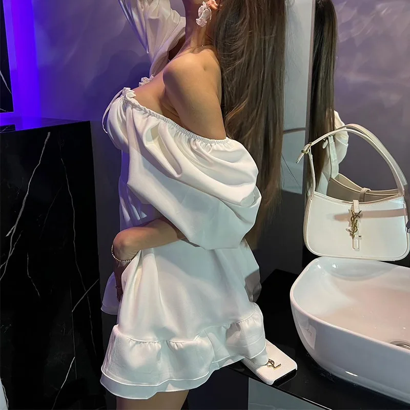 Women's Off Shoulder Mini Dres - đánh giá và giá Off Shoulder Puff Sleeve Sundress