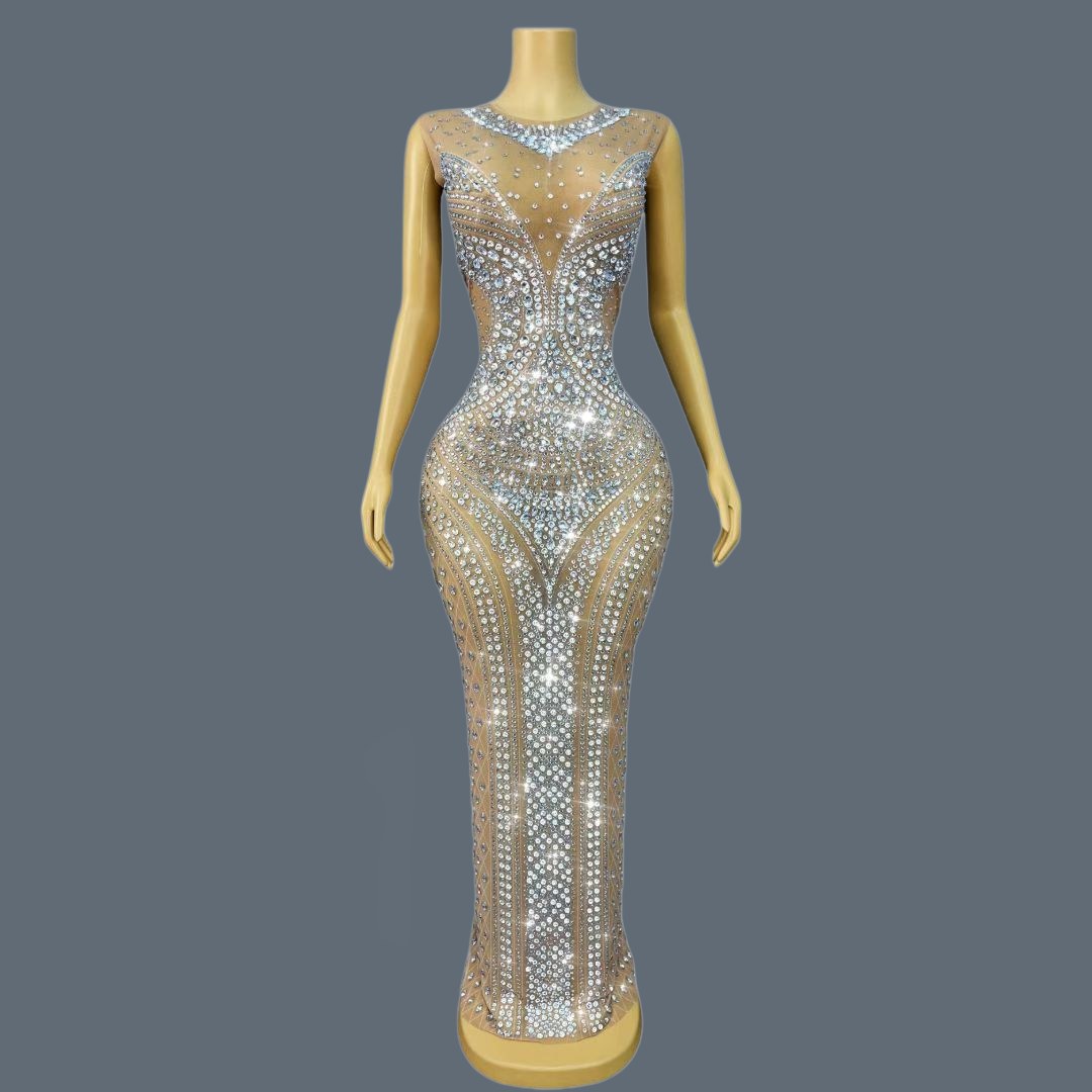 Women Sparkly Rhinestone Sleev - đánh giá và giá Sparkly Rhinestone Club Party Dress