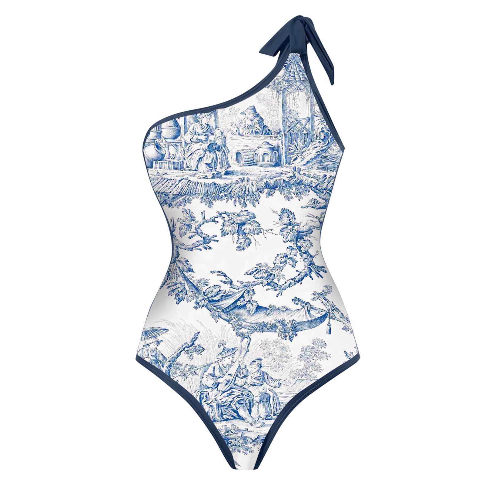 Woman Bikini Tankini Blue And  - đánh giá và giá Skirts