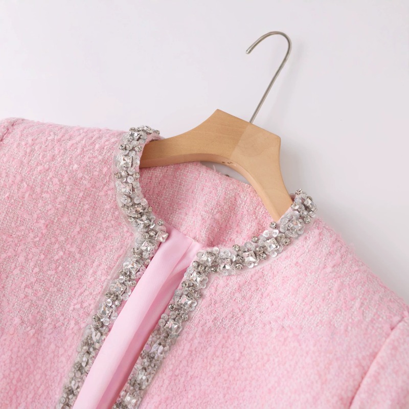 Premium Pink Tweed Women Two-P - đánh giá và giá Tweed Two Piece Blazer Dress