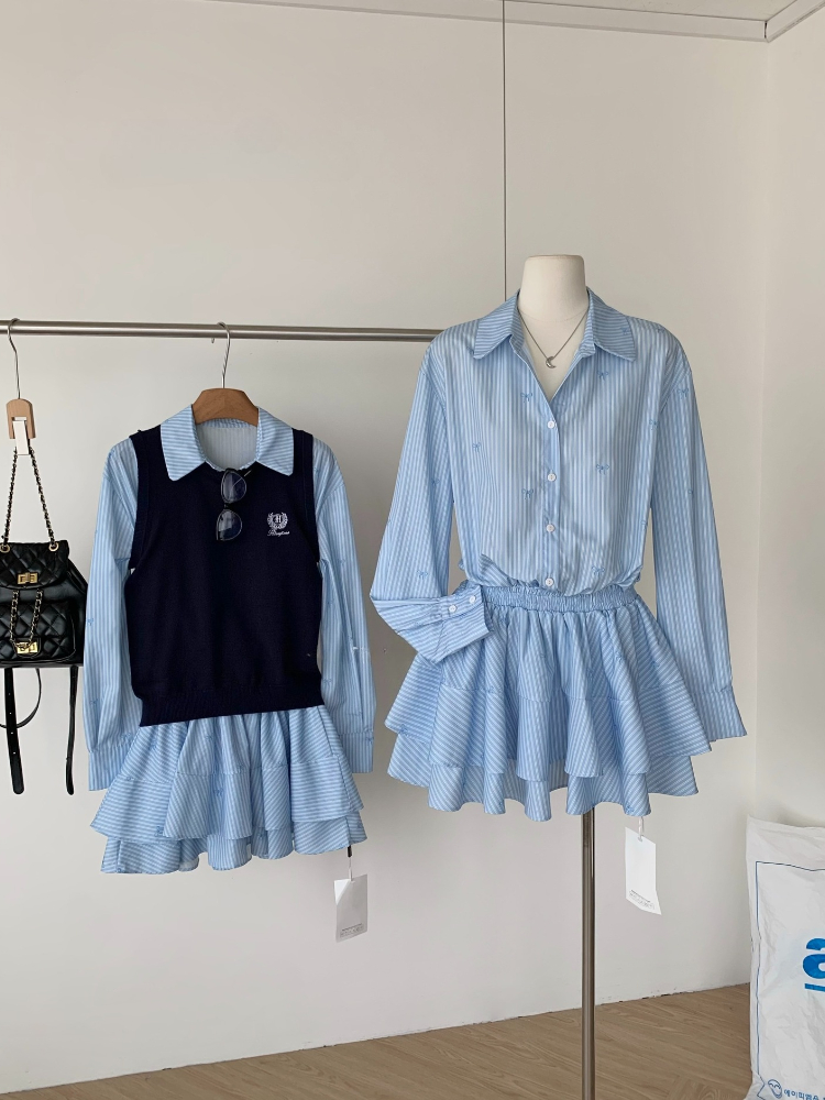 Spring Autumn Korean Fashion C - đánh giá và giá Korean Style A Line Shirt Dress