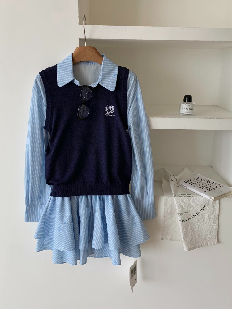 Spring Autumn Korean Fashion C - đánh giá và giá Korean Style A Line Shirt Dress