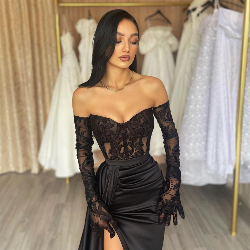 Lily Mermiad Sexy Evening Gown - đánh giá và giá Elegant Satin Evening Gown Split