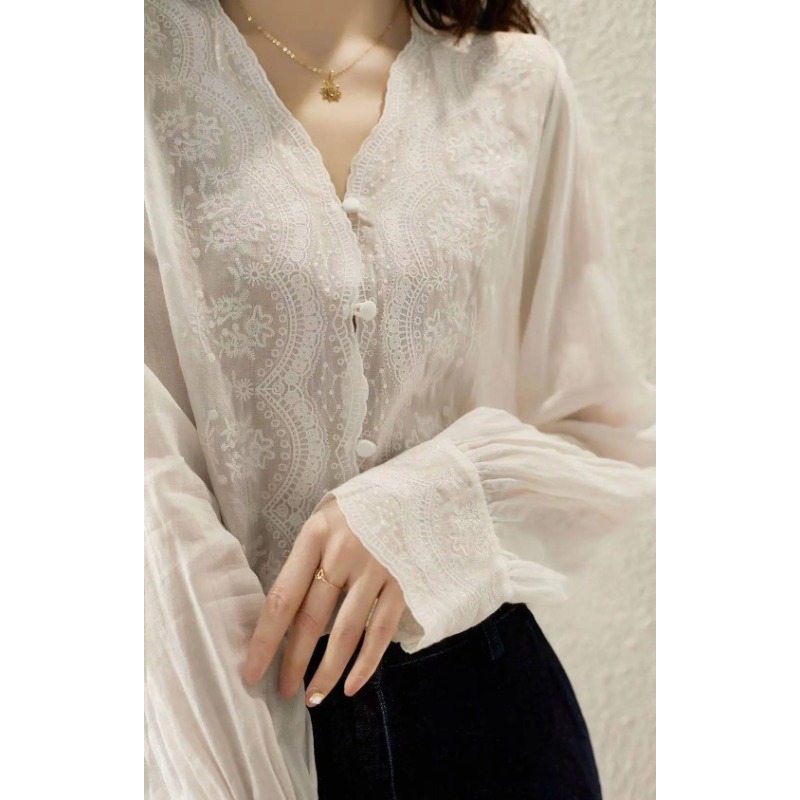 GELITAYIN V-Neck Long Sleeve L - đánh giá và giá Casual Loose Linen Shirt Dress
