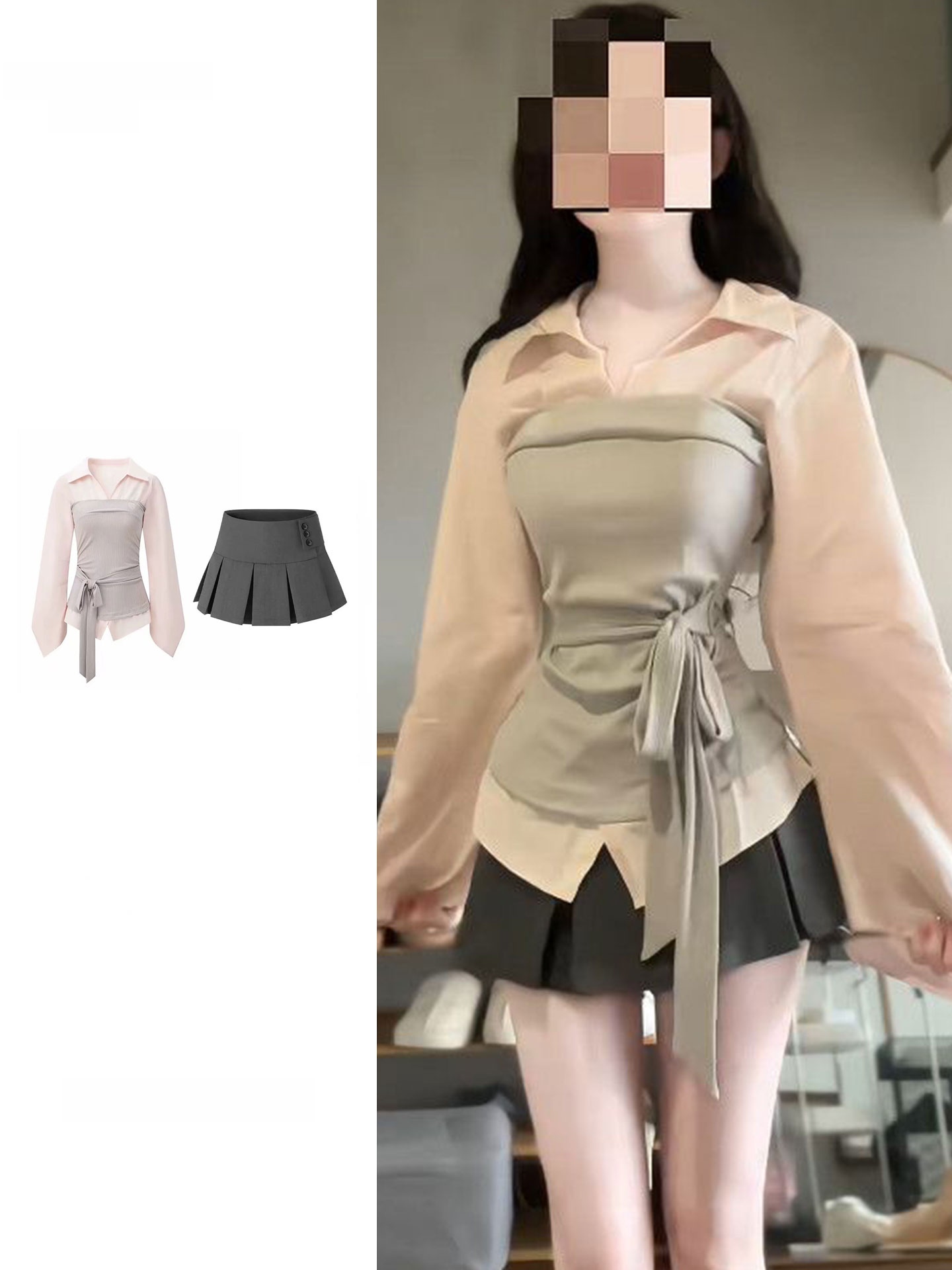 Women's plus Size Korean Style - đánh giá và giá Korean Style A Line Shirt Dress