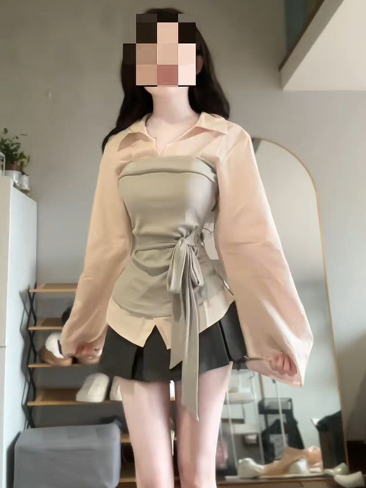 Women's plus Size Korean Style - đánh giá và giá Korean Style A Line Shirt Dress