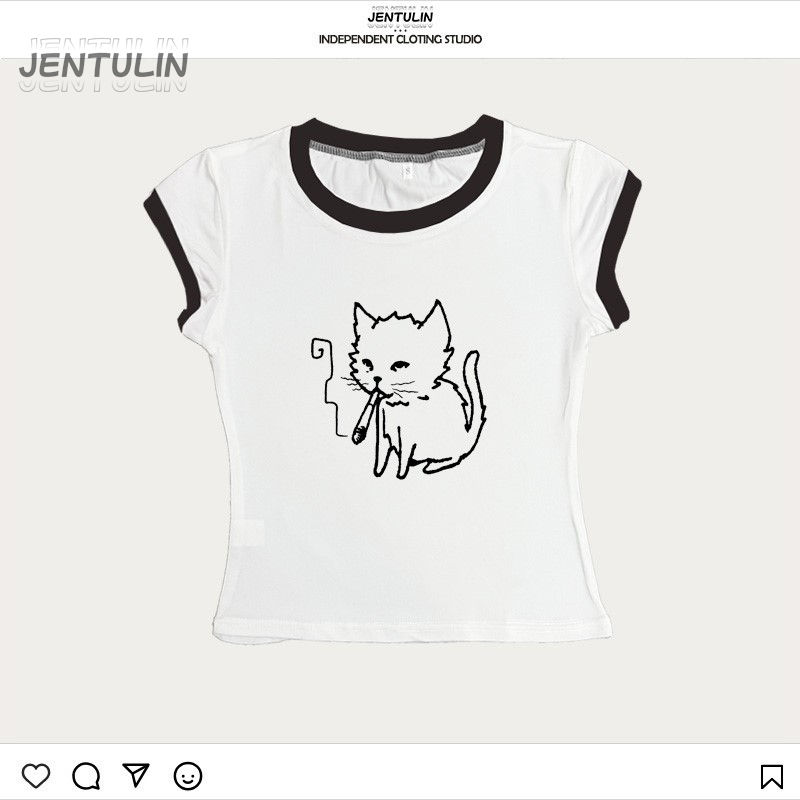 Korea Style Y2k 90s Crop Top H - đánh giá và giá Y2K Graphic Baby Tee Crop