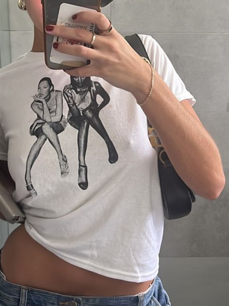 Aesthetic Summer Baby Tee Stre - đánh giá và giá Y2K Graphic Baby Tee Crop