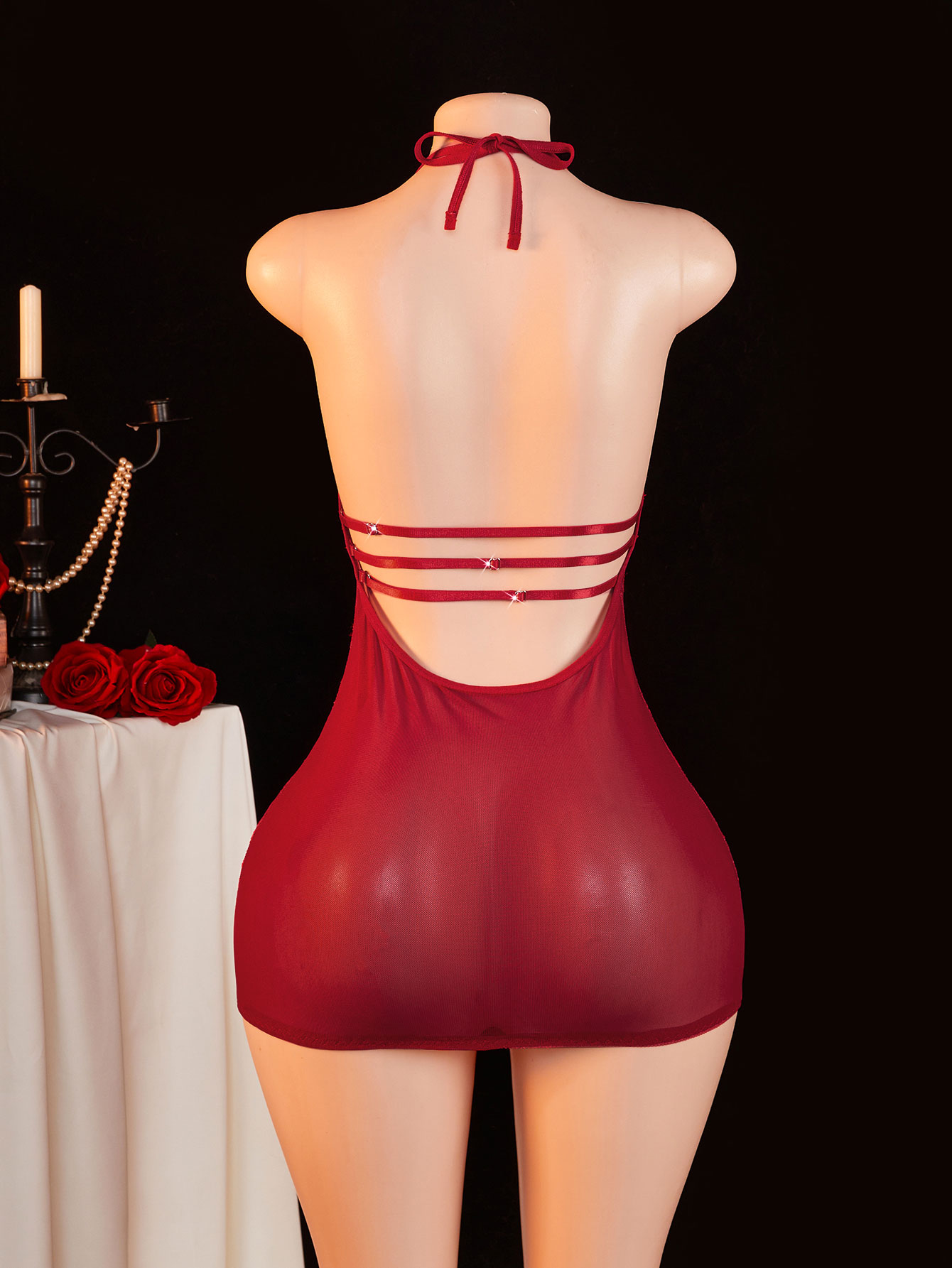 Sheer Lace Babydoll Women Halt - đánh giá và giá Sexy Mesh Sheer Bodycon Dress