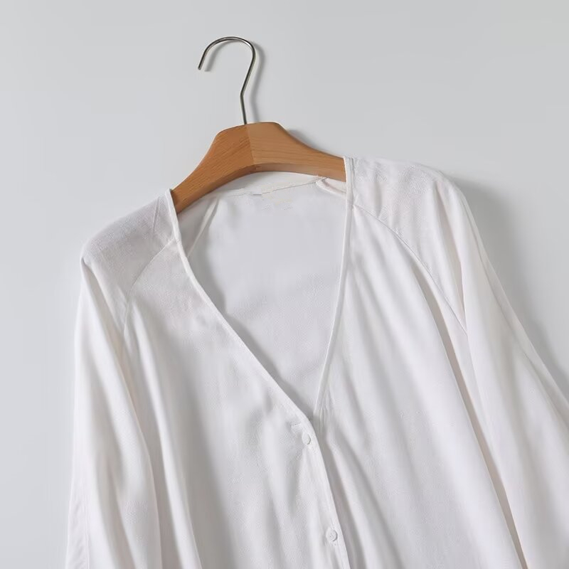 Dave&Di Moroccan Retro Linen L - đánh giá và giá Casual Loose Linen Shirt Dress