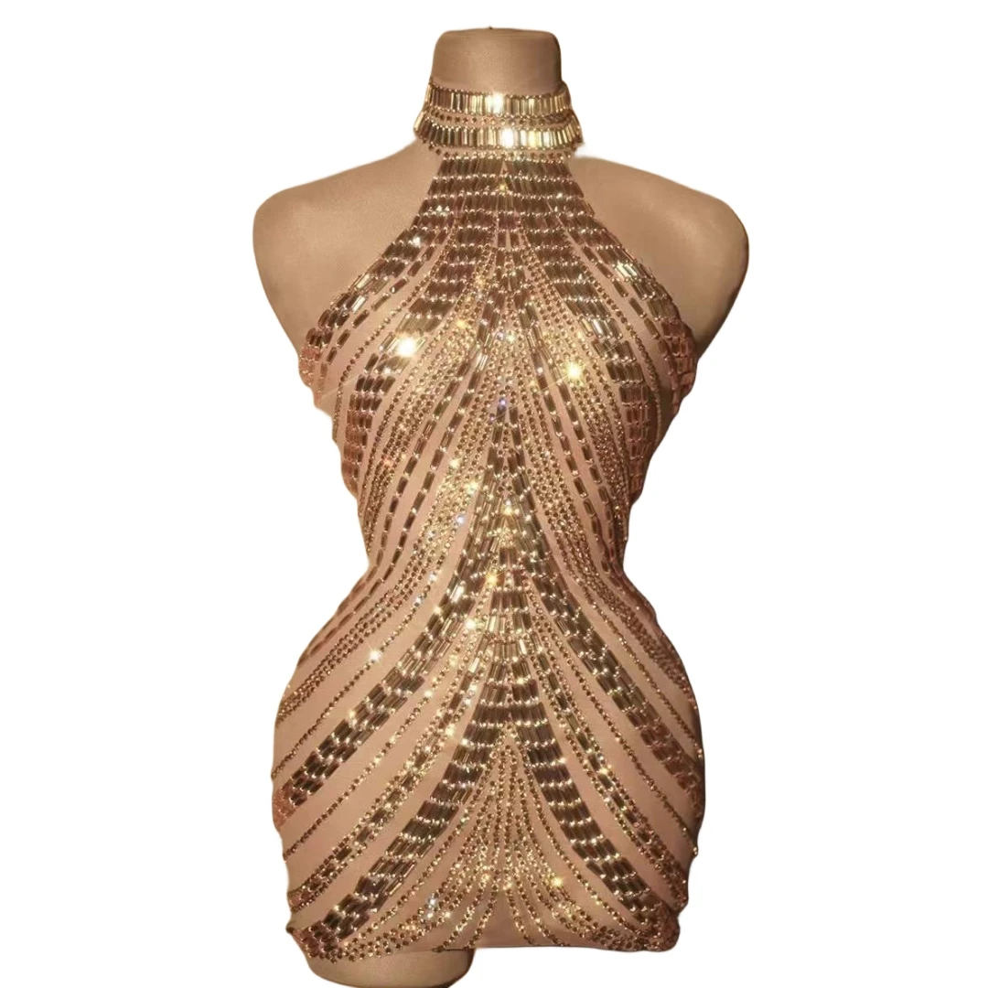 Sparkly Dress Women Stretch Rh - đánh giá và giá Sparkly Rhinestone Club Party Dress