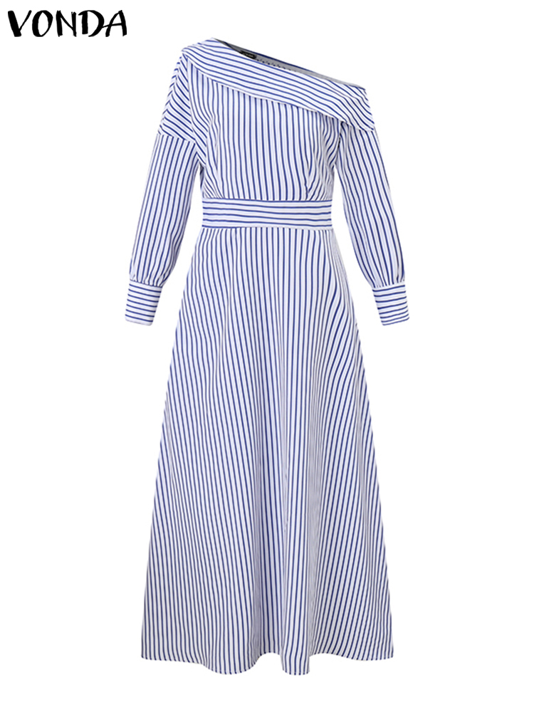 Plus Size 5XL VONDA Elegant Dr - đánh giá và giá Off Shoulder Puff Sleeve Sundress