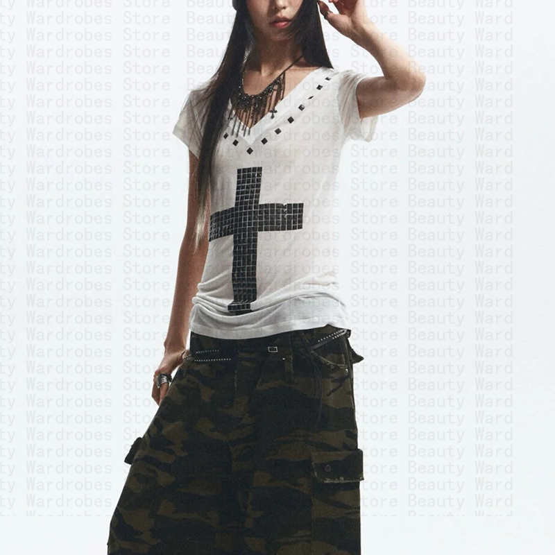Rock Goth Unique Top Y2k Crop  - đánh giá và giá Y2K Graphic Baby Tee Crop